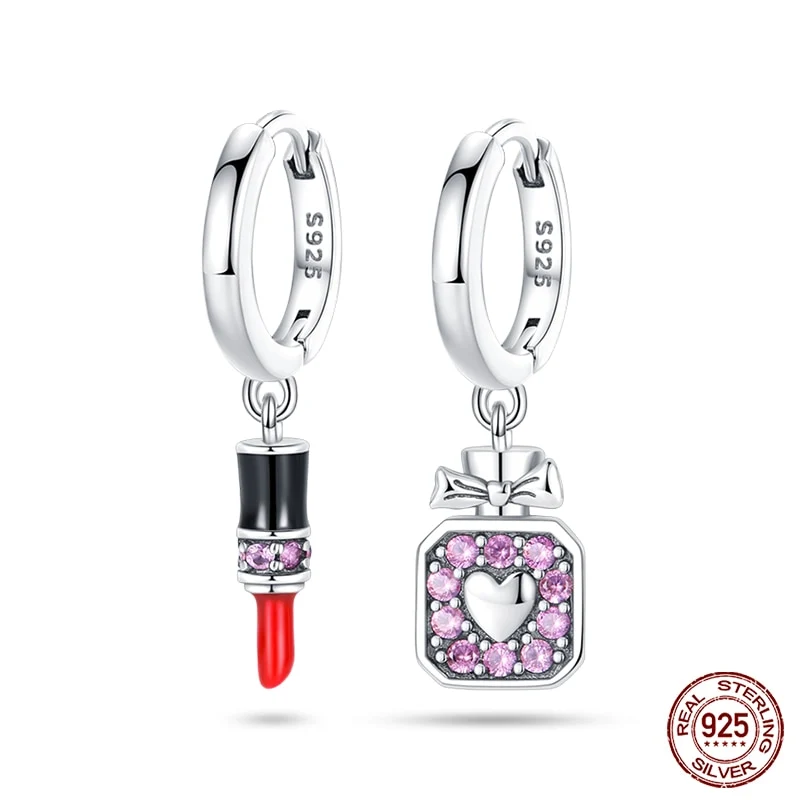 1 Paar Creolen aus 925 Sterling Silber Ohrringe Zirkonia Ohrstecker NEU