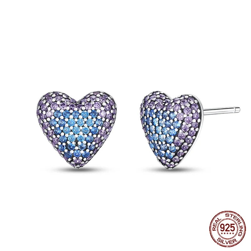 1 Paar Creolen aus 925 Sterling Silber Ohrringe Zirkonia Ohrstecker NEU