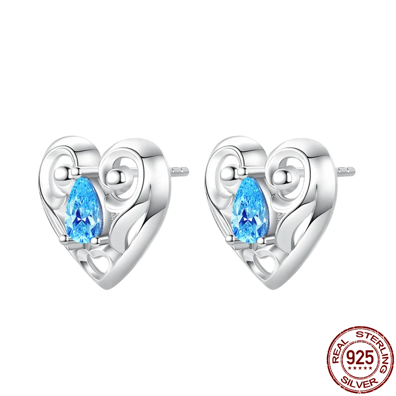 1 Paar Creolen aus 925 Sterling Silber Ohrringe Zirkonia Ohrstecker NEU
