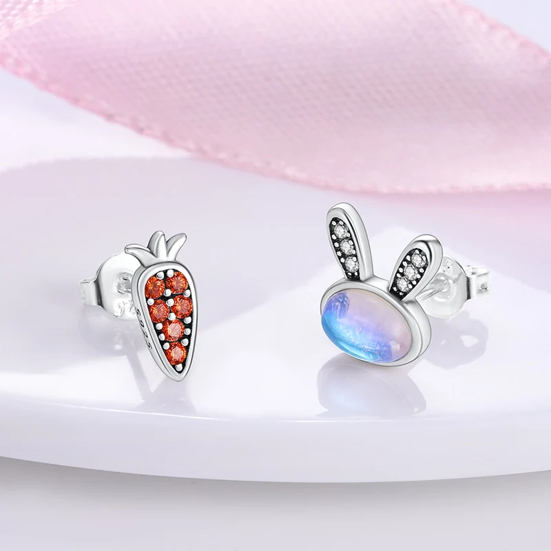1 Paar Creolen aus 925 Sterling Silber Ohrringe Zirkonia Ohrstecker NEU