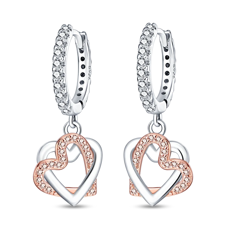 1 Paar Creolen aus 925 Sterling Silber Ohrringe Zirkonia Ohrstecker NEU