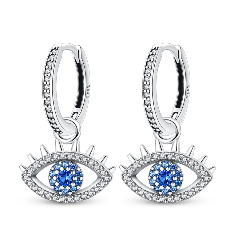 1 Paar Creolen aus 925 Sterling Silber Ohrringe Zirkonia Ohrstecker NEU