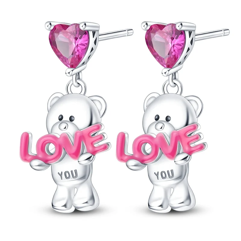 1 Paar Creolen aus 925 Sterling Silber Ohrringe Zirkonia Ohrstecker NEU