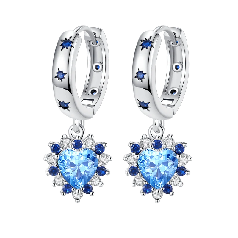 1 Paar Creolen aus 925 Sterling Silber Ohrringe Zirkonia Ohrstecker NEU