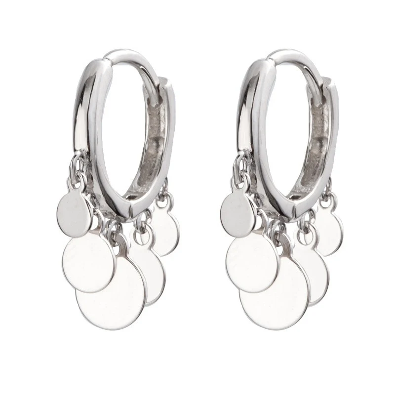1 Paar Creolen aus 925 Sterling Silber Ohrringe Zirkonia Ohrstecker NEU