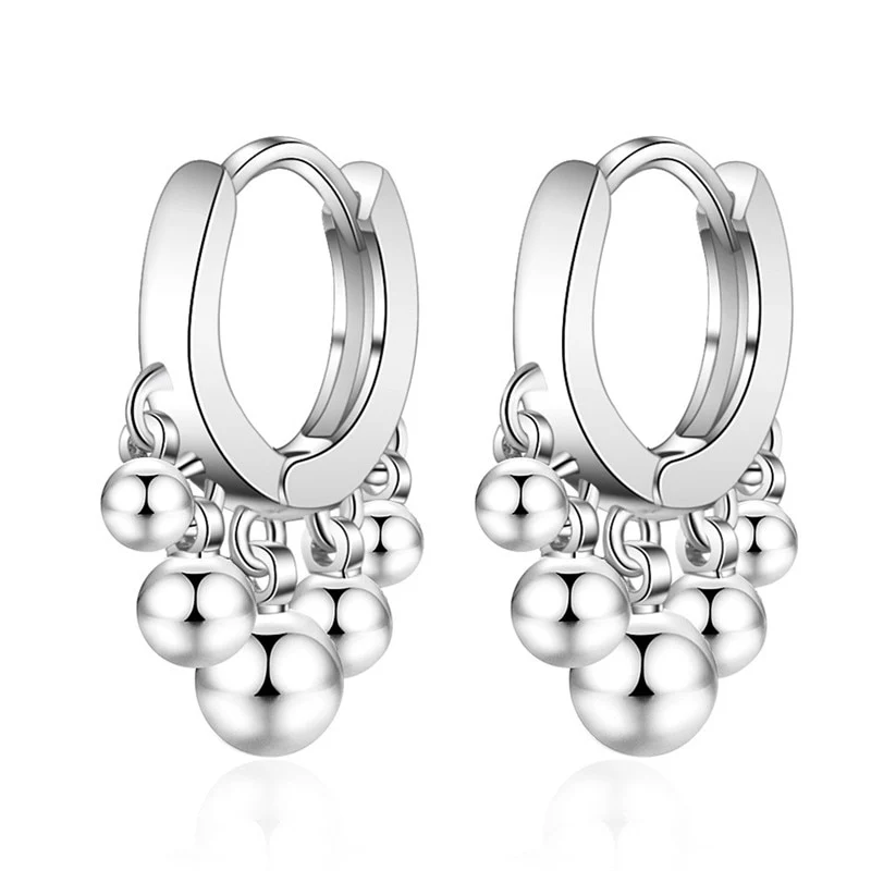 1 Paar Creolen aus 925 Sterling Silber Ohrringe Zirkonia Ohrstecker NEU