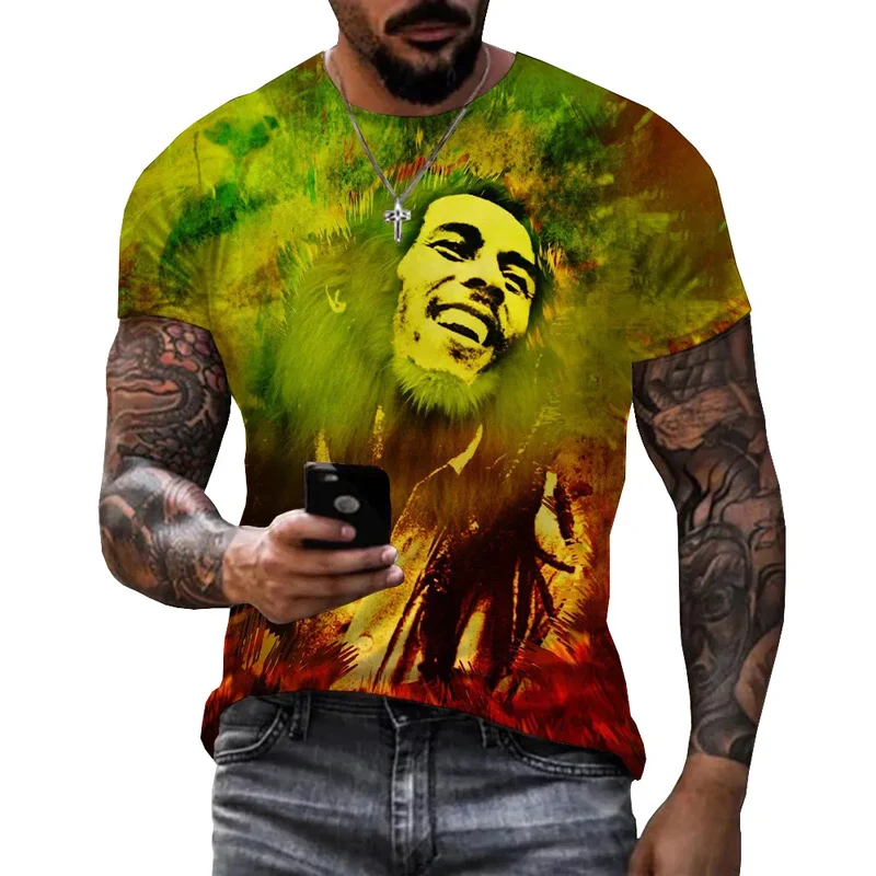 Herren Fashion Vintage 3D T-Shirt Rundhals Unisex Sommer Streetwear