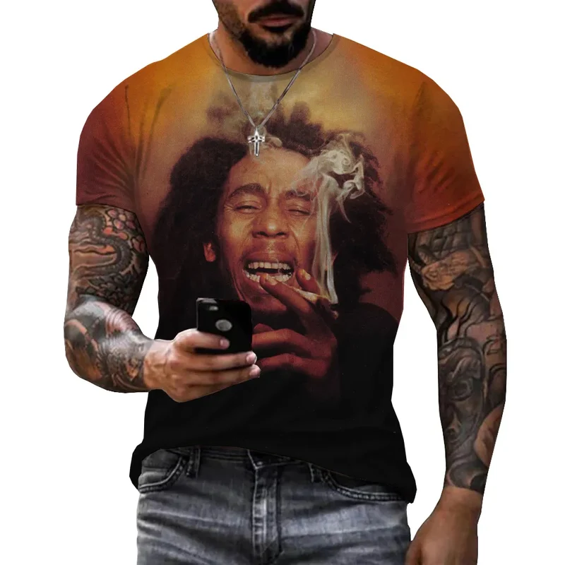 Herren Fashion Vintage 3D T-Shirt Rundhals Unisex Sommer Streetwear