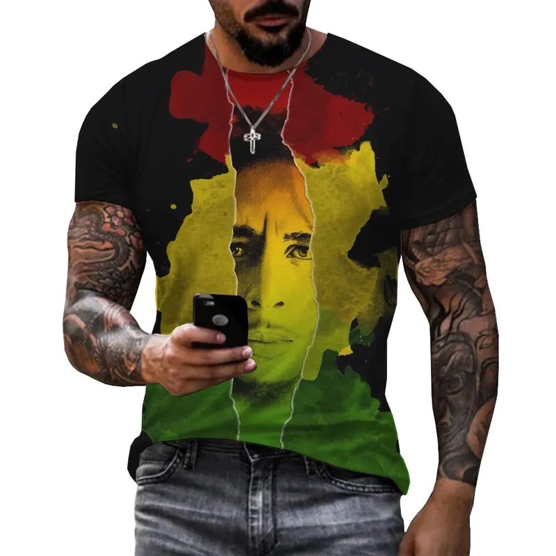 Herren Fashion Vintage 3D T-Shirt Rundhals Unisex Sommer Streetwear