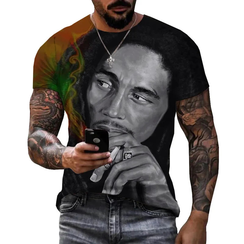 Herren Fashion Vintage 3D T-Shirt Rundhals Unisex Sommer Streetwear
