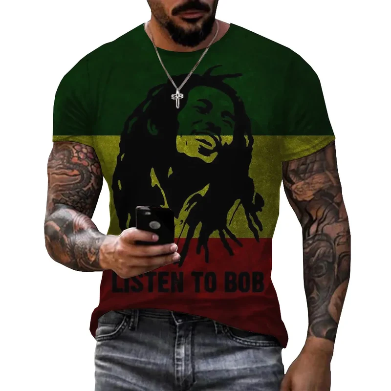 Herren Fashion Vintage 3D T-Shirt Rundhals Unisex Sommer Streetwear