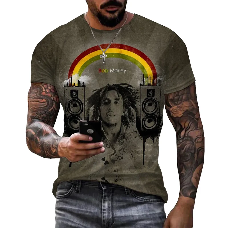 Herren Fashion Vintage 3D T-Shirt Rundhals Unisex Sommer Streetwear