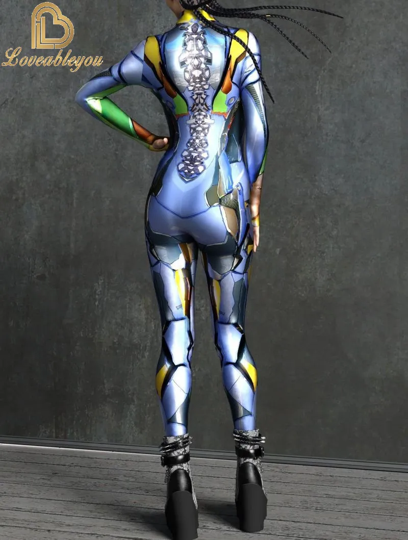 Damen Futuristisches Party Kostüm Overall Jumpsuit Streetwear 3D Print Strampler