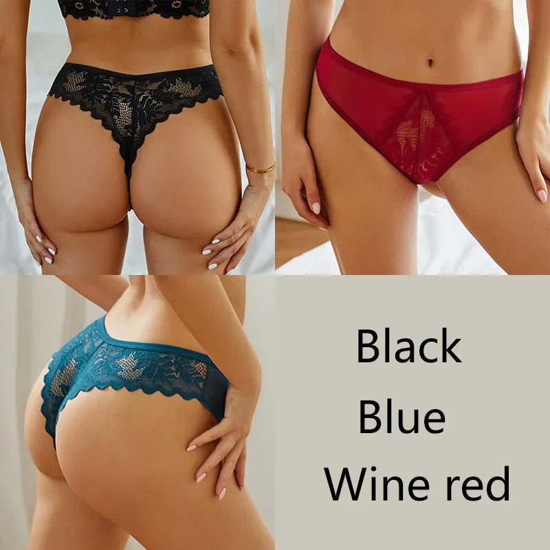 3Stk/set Frauen Spitze Tanga G-String Höschen Sexy Schlüpfer Slip Dessous Unterwäsche