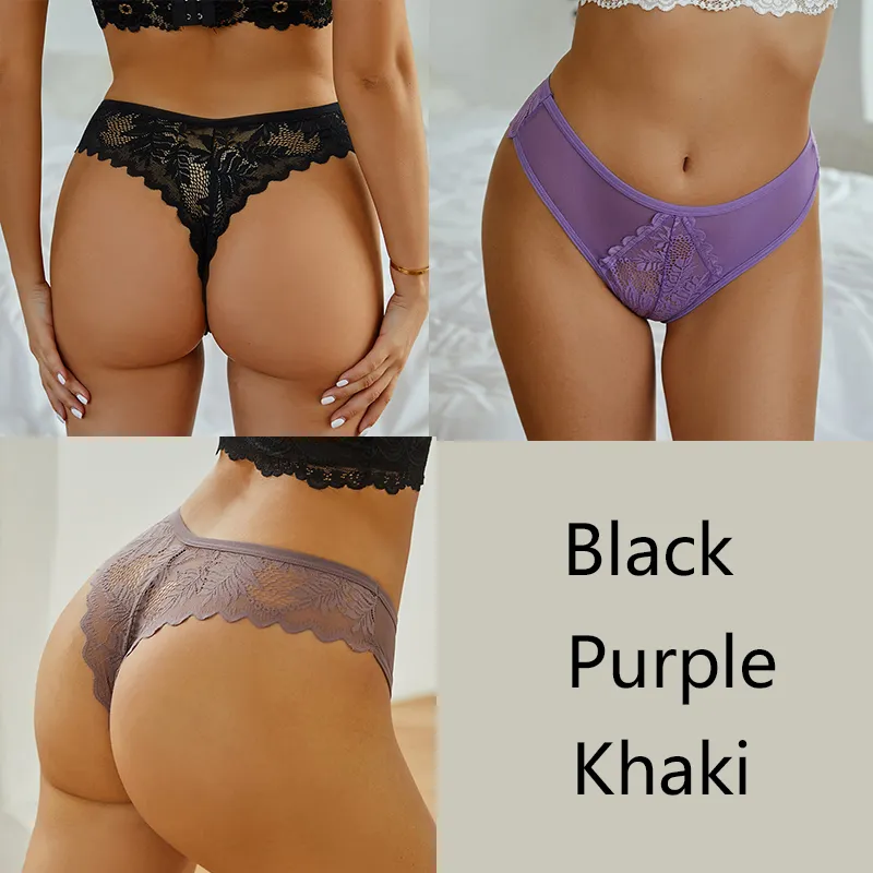 3Stk/set Frauen Spitze Tanga G-String Höschen Sexy Schlüpfer Slip Dessous Unterwäsche