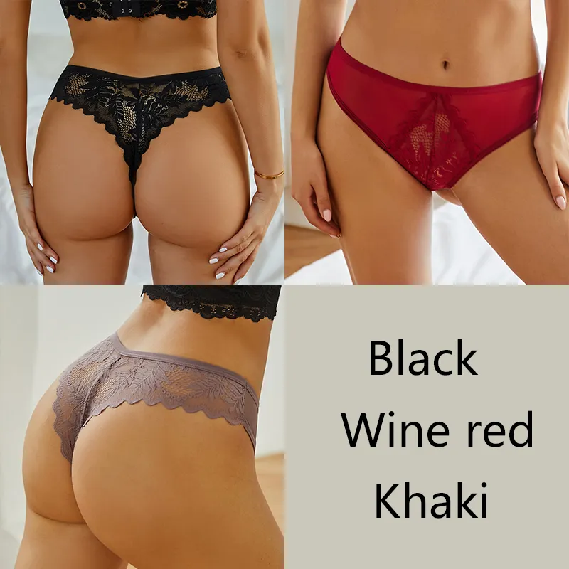3Stk/set Frauen Spitze Tanga G-String Höschen Sexy Schlüpfer Slip Dessous Unterwäsche
