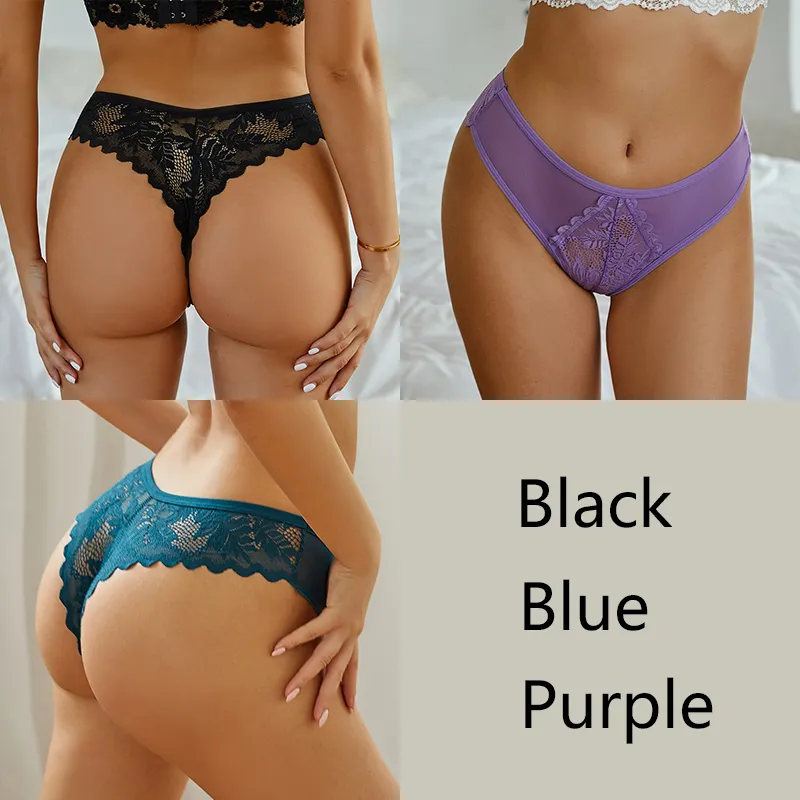 3Stk/set Frauen Spitze Tanga G-String Höschen Sexy Schlüpfer Slip Dessous Unterwäsche