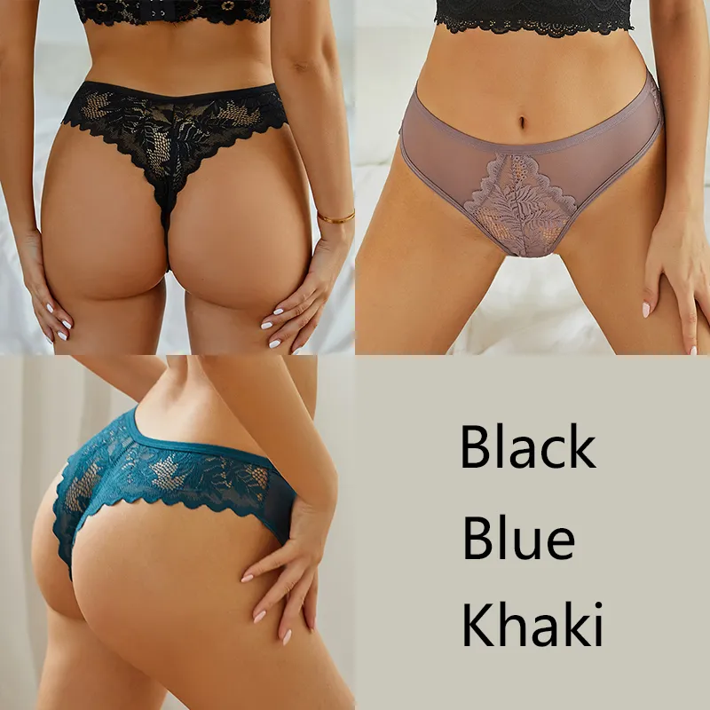 3Stk/set Frauen Spitze Tanga G-String Höschen Sexy Schlüpfer Slip Dessous Unterwäsche