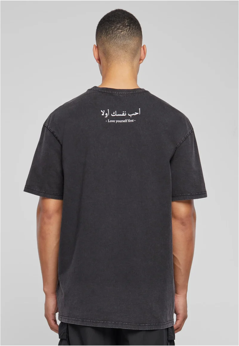 MC Love Yourself First Acid Washed Heavy Oversize Tee