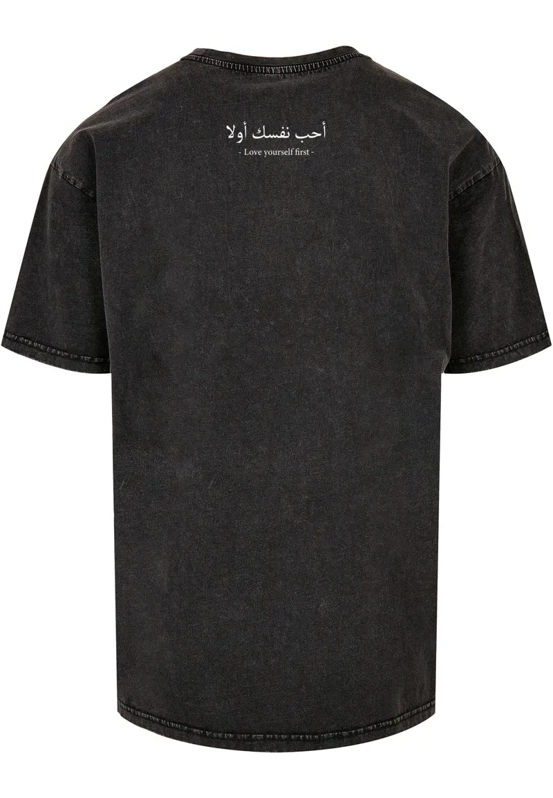MC Love Yourself First Acid Washed Heavy Oversize Tee