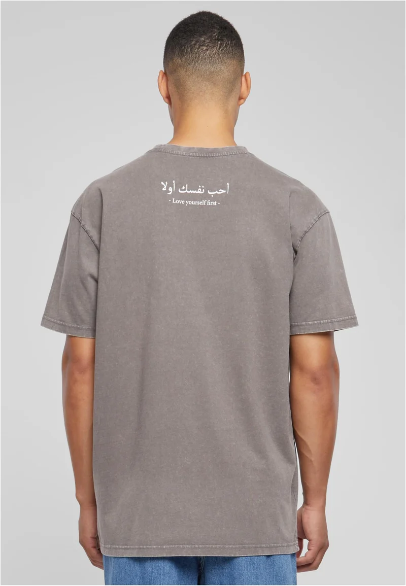 MC Love Yourself First Acid Washed Heavy Oversize Tee