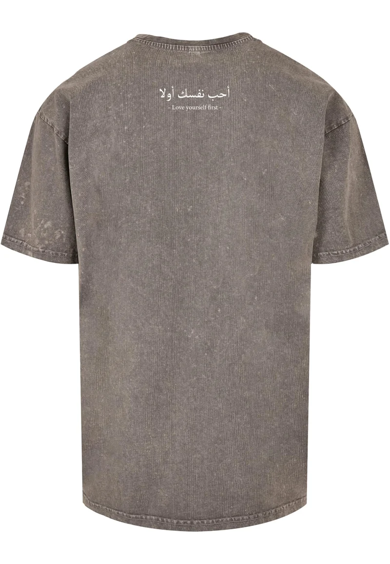 MC Love Yourself First Acid Washed Heavy Oversize Tee