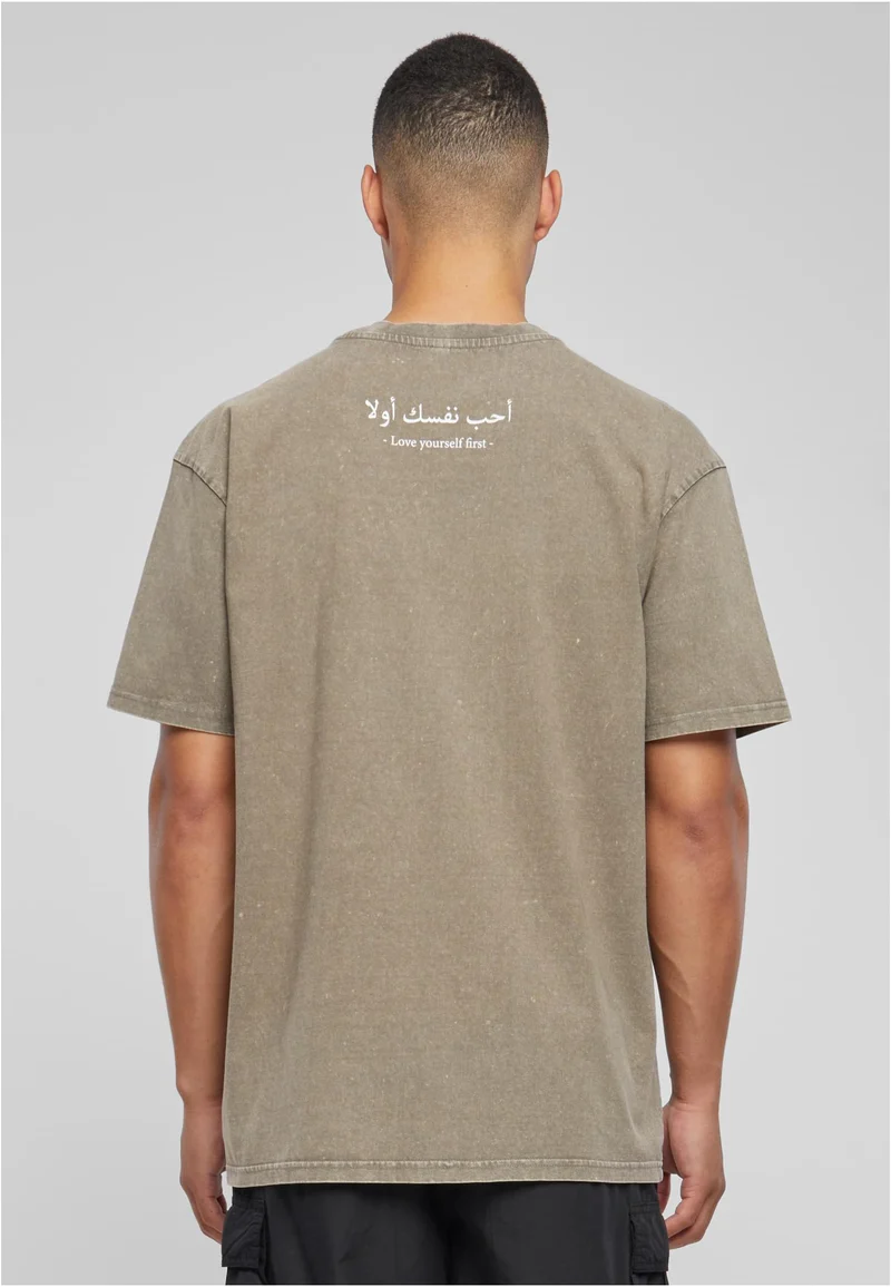 MC Love Yourself First Acid Washed Heavy Oversize Tee
