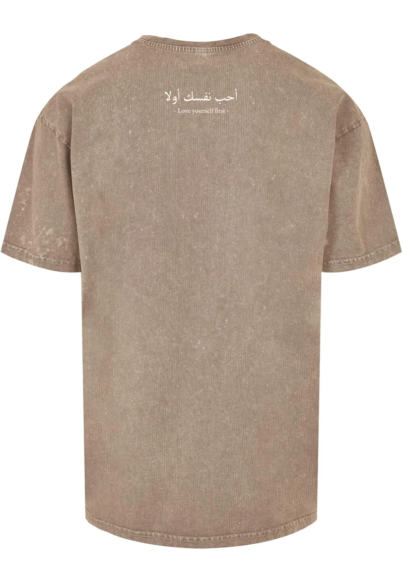 MC Love Yourself First Acid Washed Heavy Oversize Tee