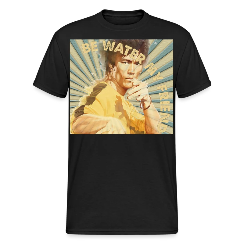 Unisex 3D-T-Shirt Streetwear Fashion Kung Fu Super Star Bruce Lee 100% Baumwolle