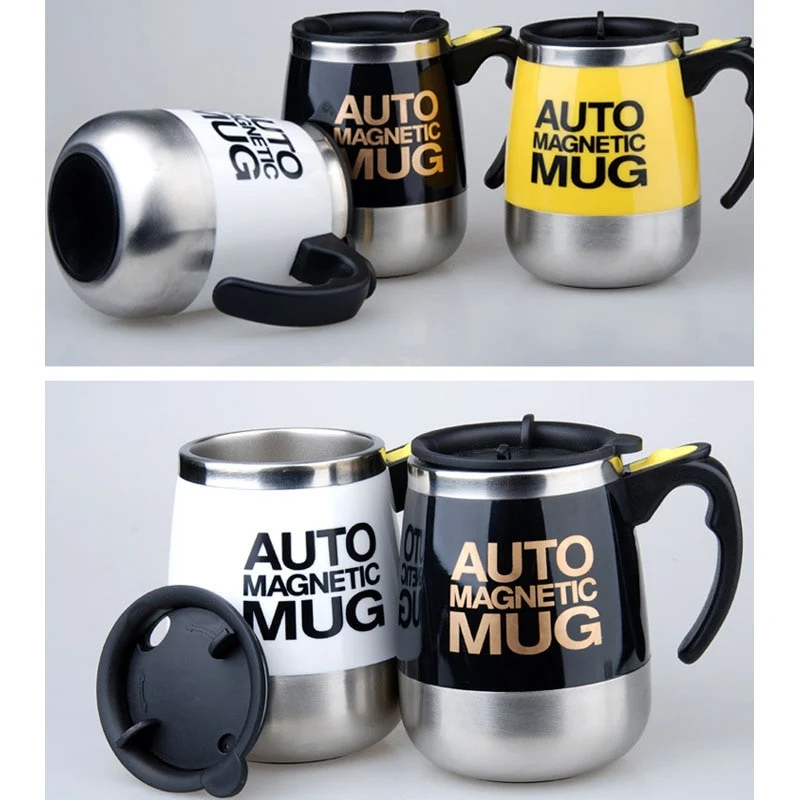 Selbstrührende Tasse Magic Mug Selbstrührender Becher automatisch Edelstahl