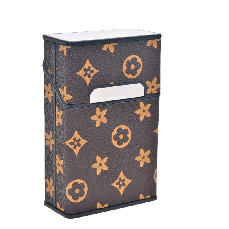 Zigarettenetui Etui 20 Zigaretten Dose Metall Box Mini Kunst Leder