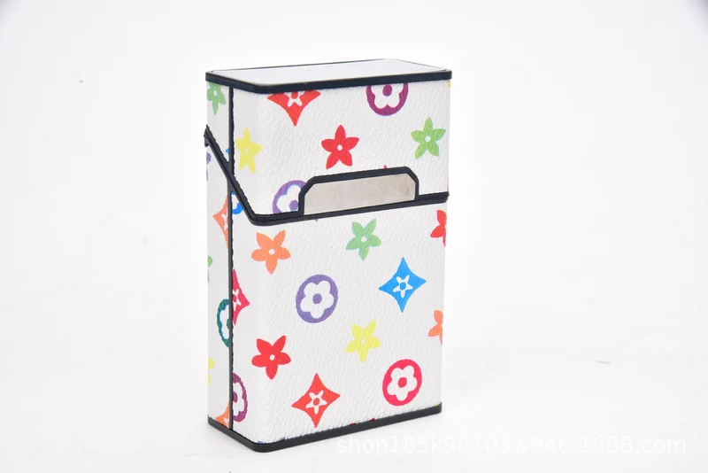 Zigarettenetui Etui 20 Zigaretten Dose Metall Box Mini Kunst Leder