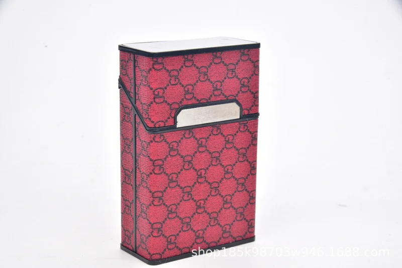 Zigarettenetui Etui 20 Zigaretten Dose Metall Box Mini Kunst Leder