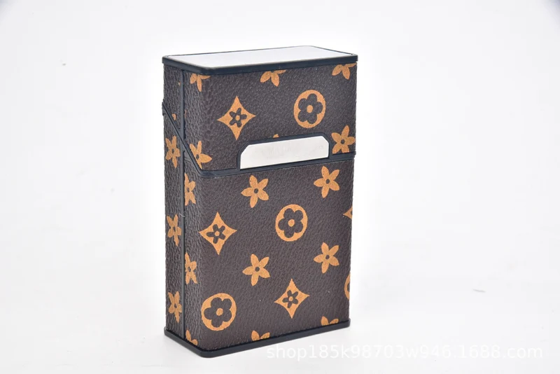 Zigarettenetui Etui 20 Zigaretten Dose Metall Box Mini Kunst Leder