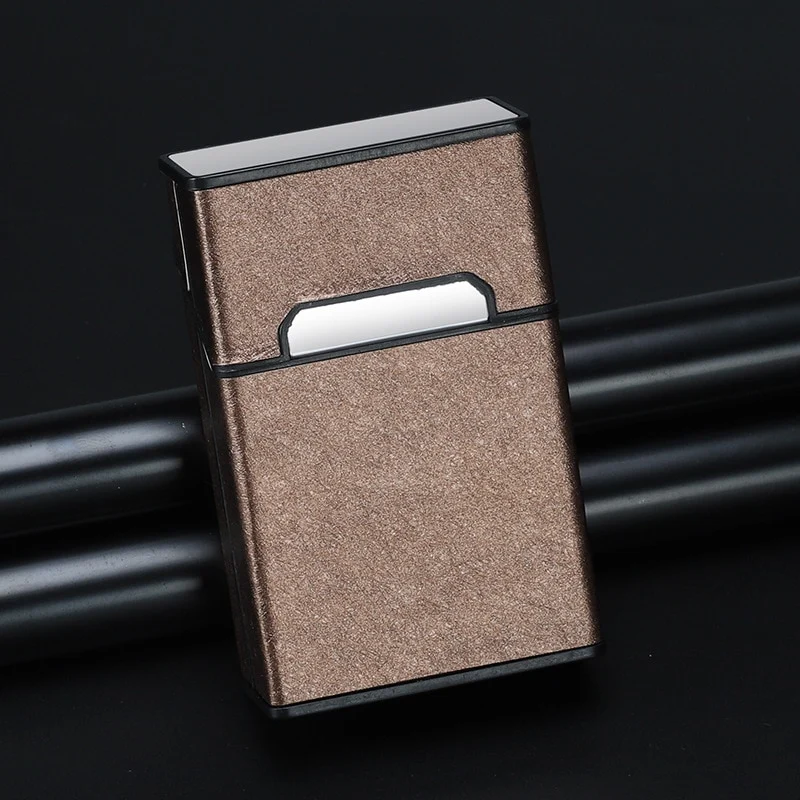 Zigarettenetui Etui 20 Zigaretten Dose Metall Box Mini Kunst Leder