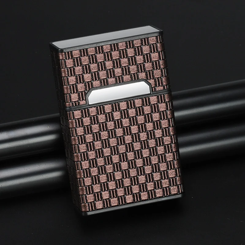 Zigarettenetui Etui 20 Zigaretten Dose Metall Box Mini Kunst Leder