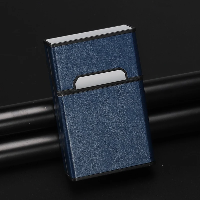 Zigarettenetui Etui 20 Zigaretten Dose Metall Box Mini Kunst Leder