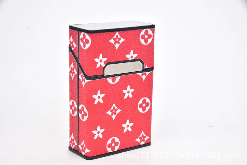 Zigarettenetui Etui 20 Zigaretten Dose Metall Box Mini Kunst Leder