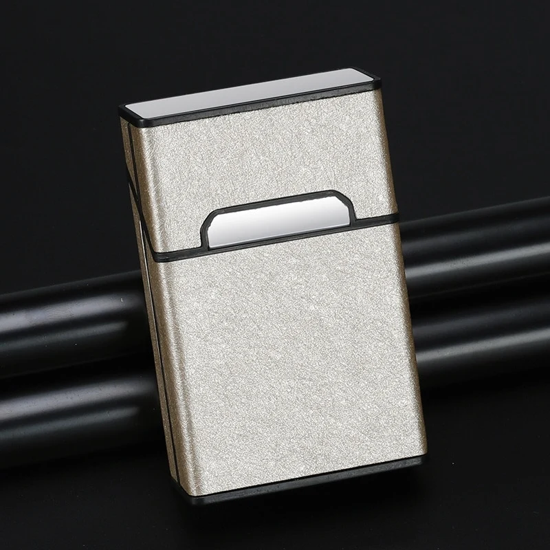 Zigarettenetui Etui 20 Zigaretten Dose Metall Box Mini Kunst Leder