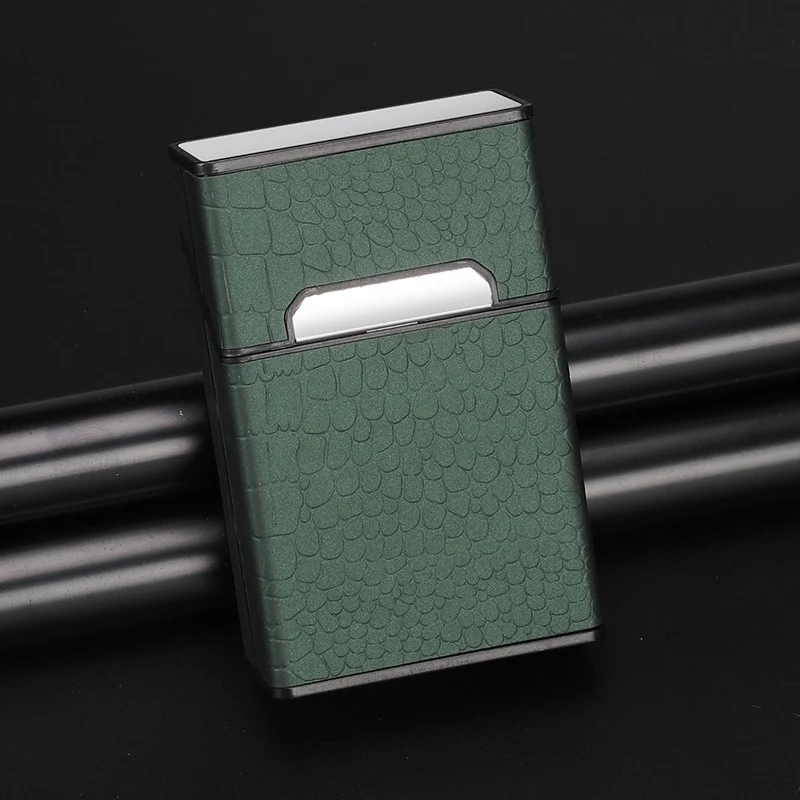 Zigarettenetui Etui 20 Zigaretten Dose Metall Box Mini Kunst Leder