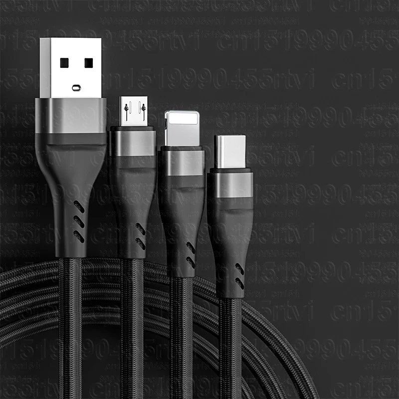 3 in 1 Ladekabel USB Typ C Schnell Datenkabel für Samsung Huawei Handy Schnellladekabel