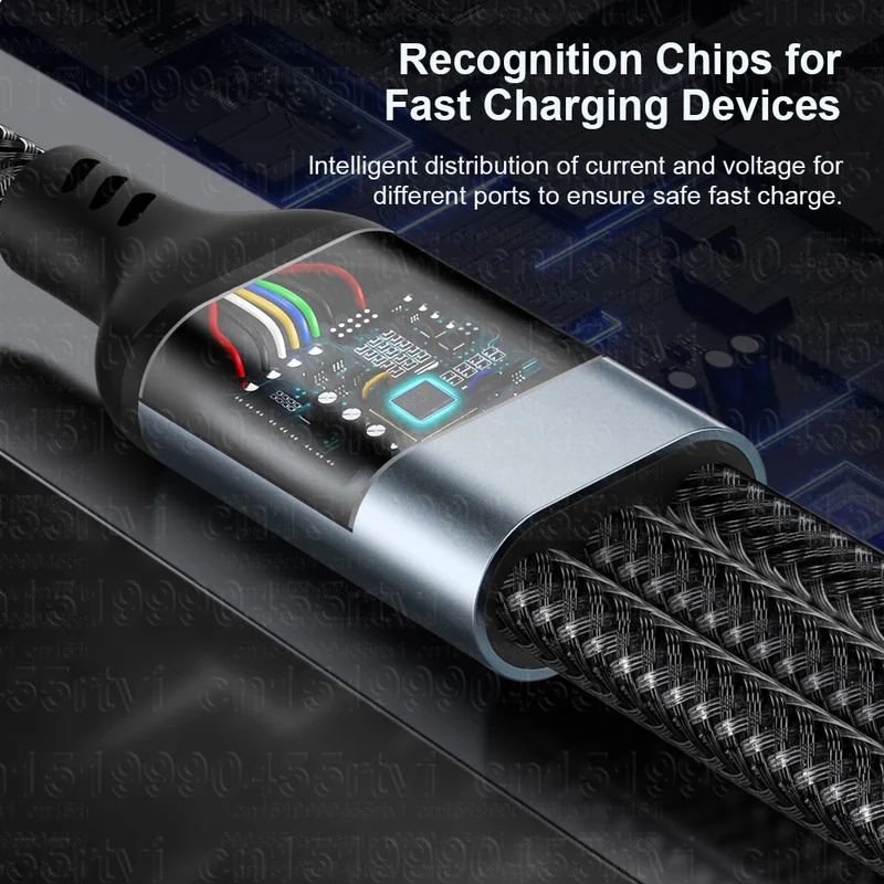 3 in 1 Ladekabel USB Typ C Schnell Datenkabel für Samsung Huawei Handy Schnellladekabel