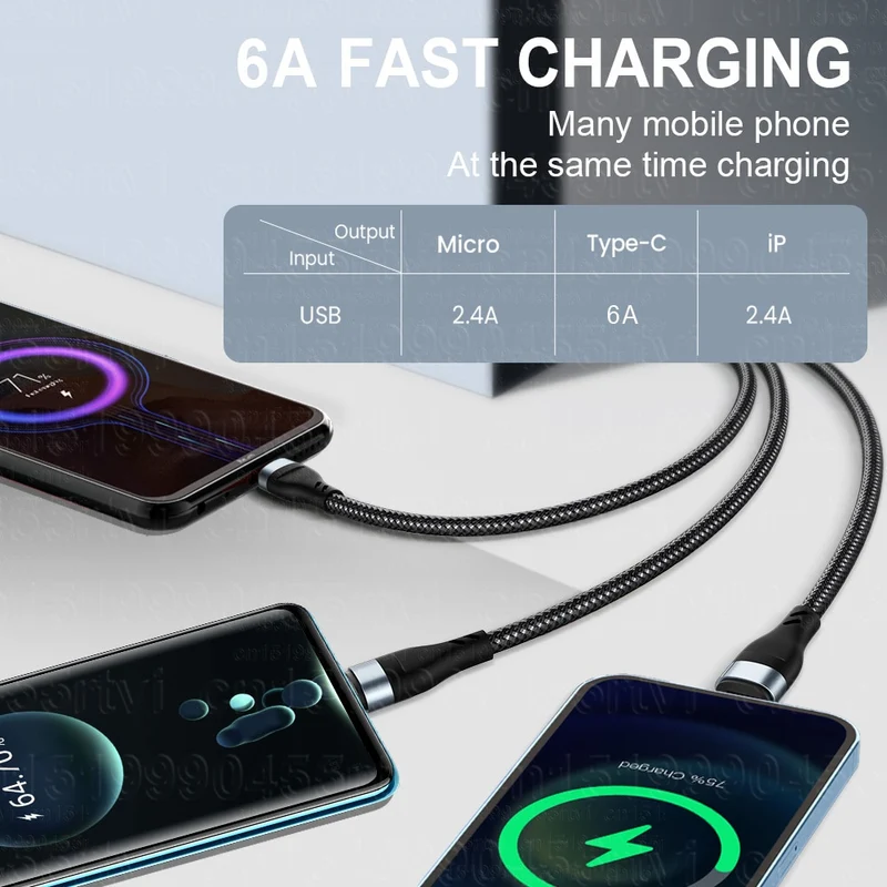 3 in 1 Ladekabel USB Typ C Schnell Datenkabel für Samsung Huawei Handy Schnellladekabel