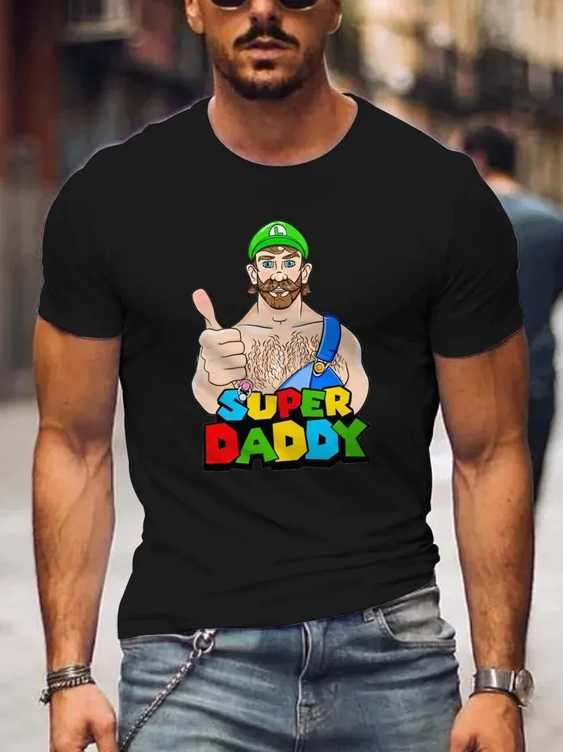 Herren Fashion Vintage 3D T-Shirt Rundhals Unisex Sommer Streetwear