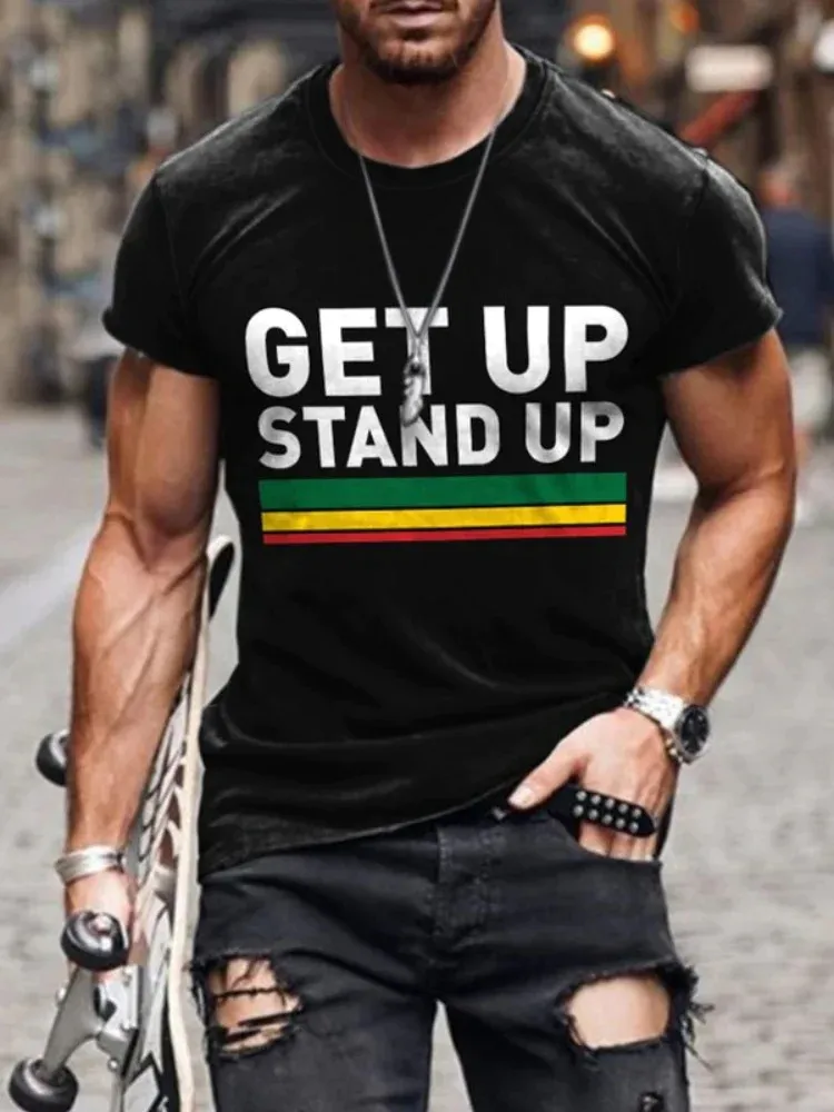 Herren Fashion Vintage 3D T-Shirt Rundhals Unisex Sommer Streetwear