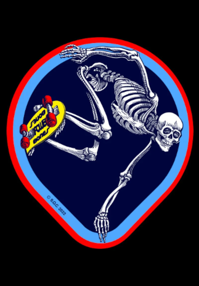 Skateboard Skeleton 4,5" Sticker