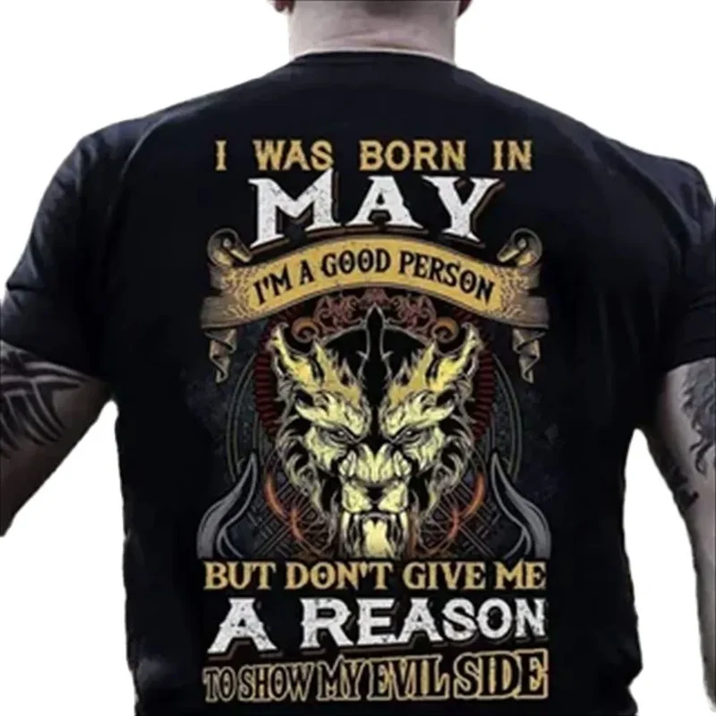 Herren Gym Fitness Vikings Tattoo 3D T-Shirt Rundhals Unisex Streetwear