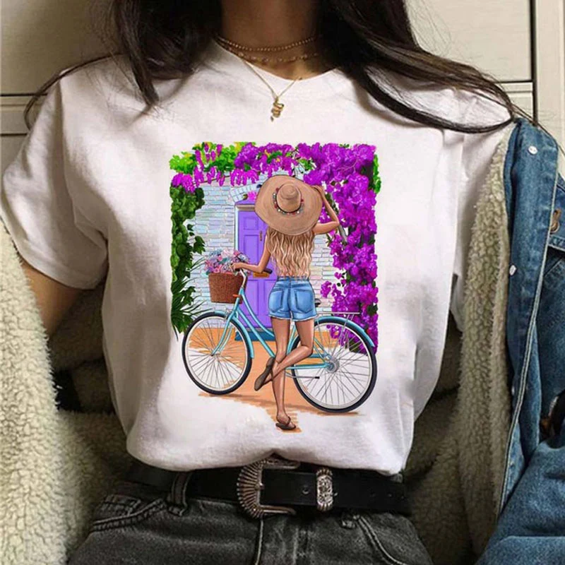 Damen Sommer Top 3D Shut Up T-Shirt Rundhals Streetwear lockeres Damentop