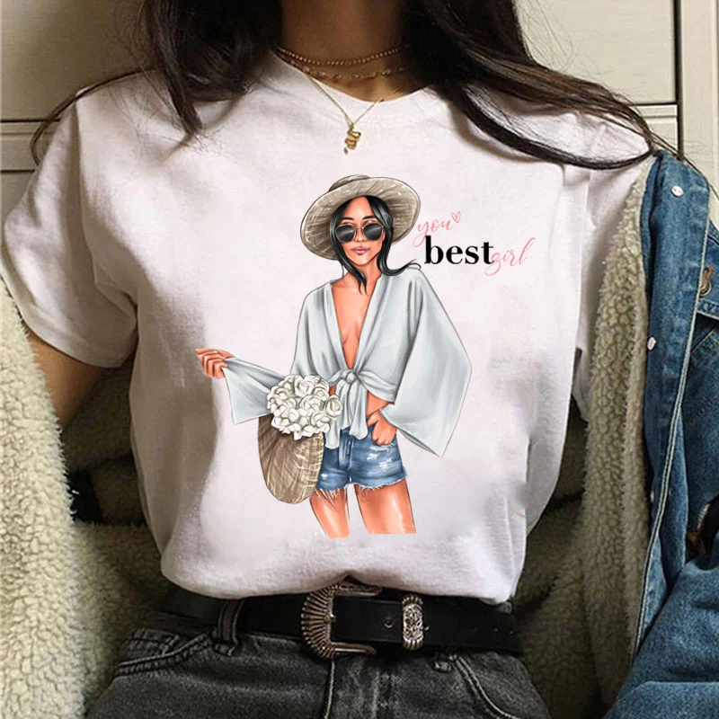 Damen Sommer Top 3D Shut Up T-Shirt Rundhals Streetwear lockeres Damentop