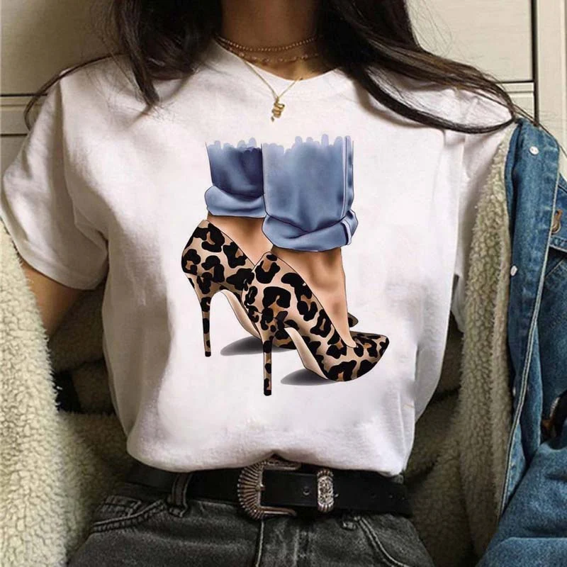 Damen Sommer Top 3D Shut Up T-Shirt Rundhals Streetwear lockeres Damentop